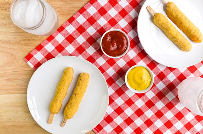 Finished Baked Corn Dogs