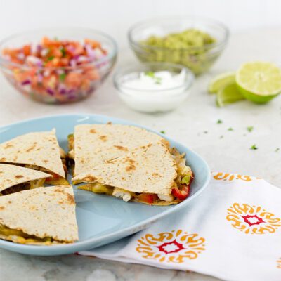 Baked Chicken Fajita Quesadilla