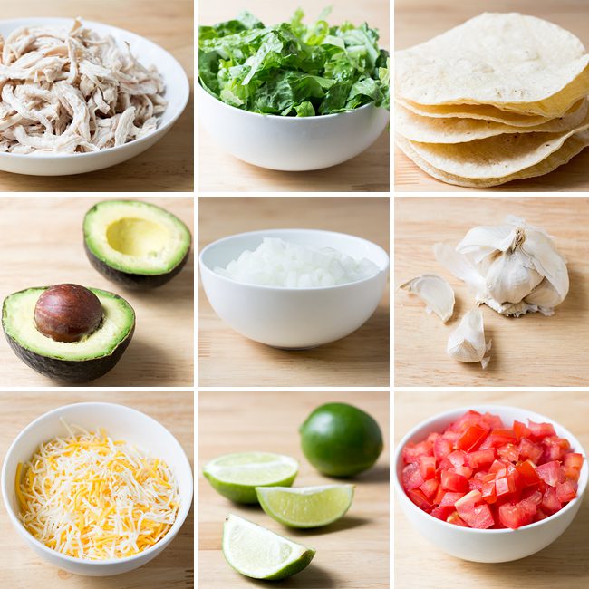 Tostada Ingredients