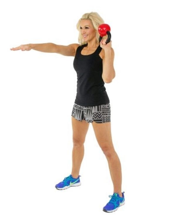 Single Arm Clean and Press for Moves to Banish Bra Bulge