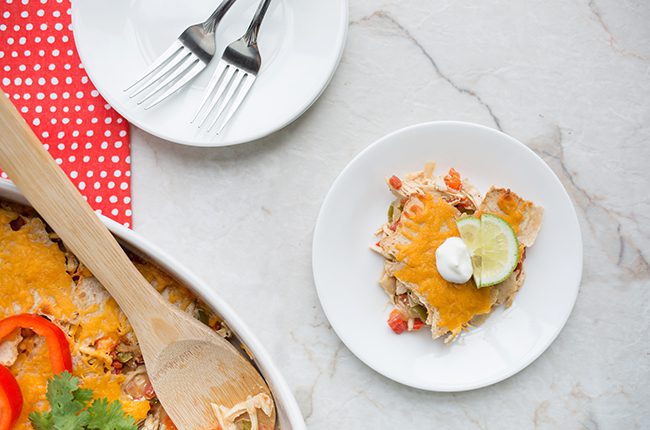 Plate of King Ranch Casserole