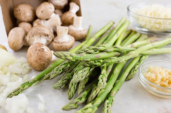 Mushrooms and Asparagus