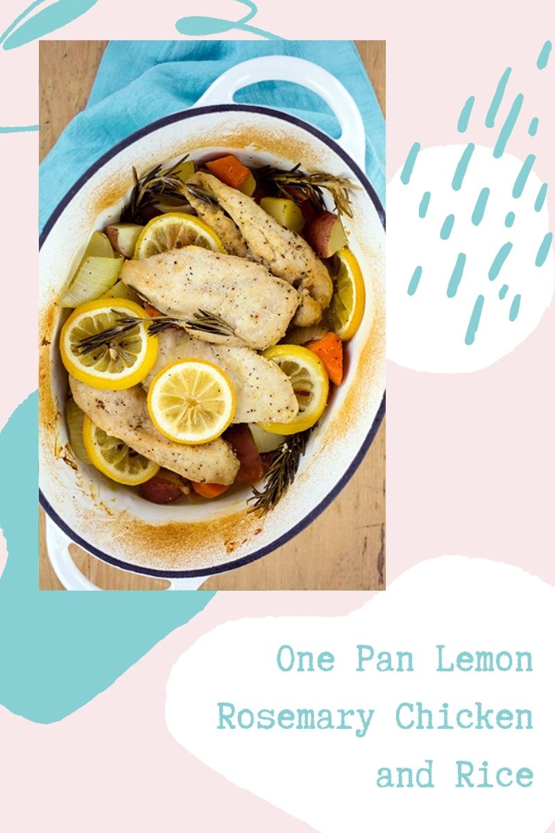 One Pan Lemon Rosemary Chicken and Rice