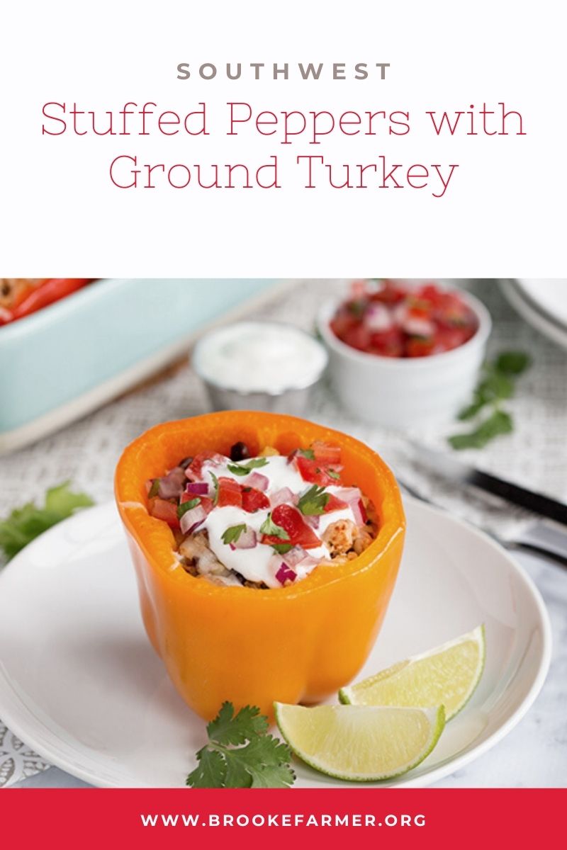 Southwest Stuffed Peppers with Ground Turkey