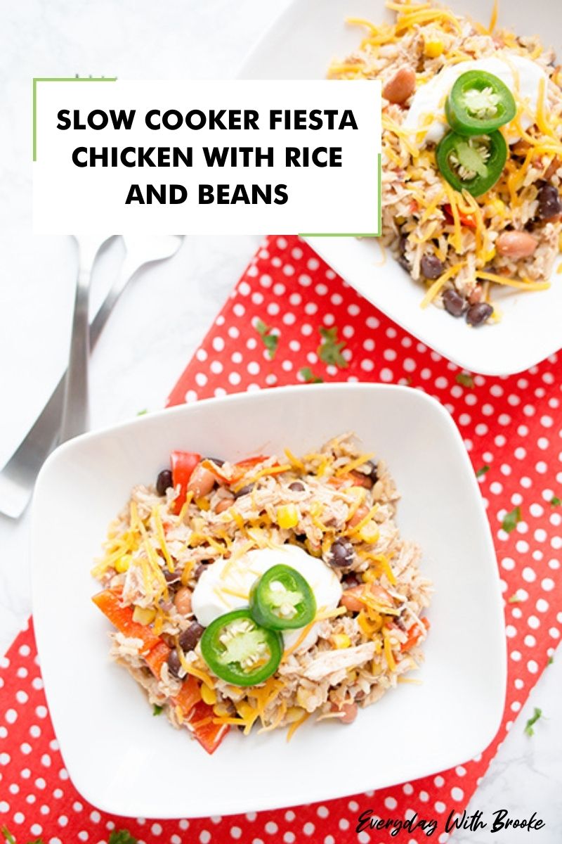Slow Cooker Fiesta Chicken with Rice and Beans