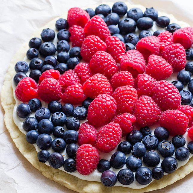 American Star Fruit Pizza with Homemade Cookie Crust