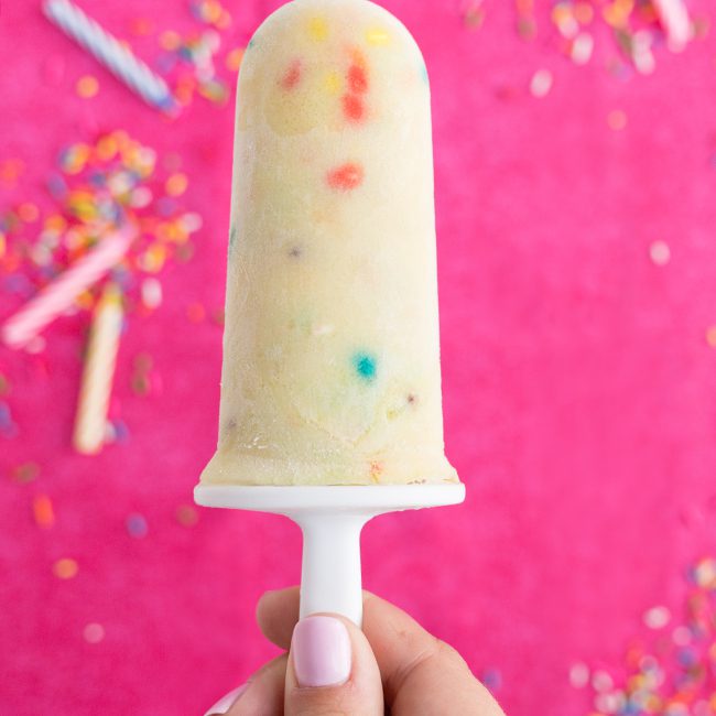 Cake Batter Popsicle