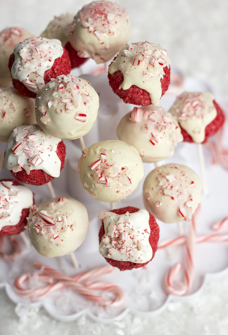Candy Cane Cake Pops