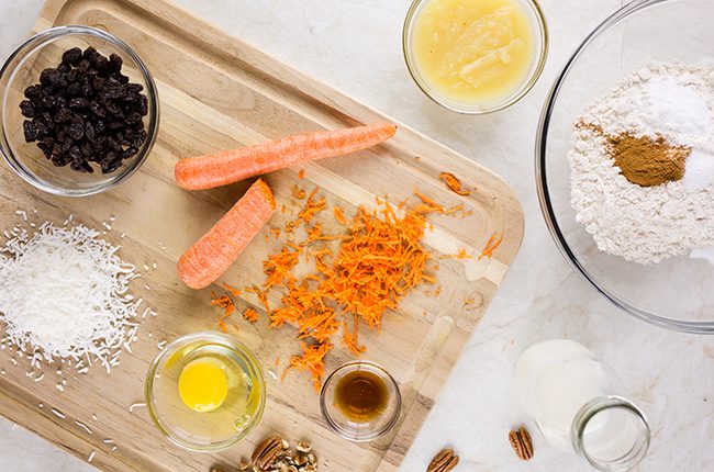 Carrot Cake Muffin Ingredients