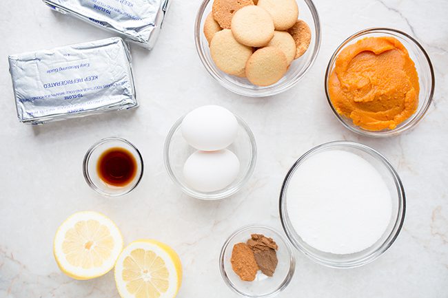 Pumpkin Cheesecake Ingredients