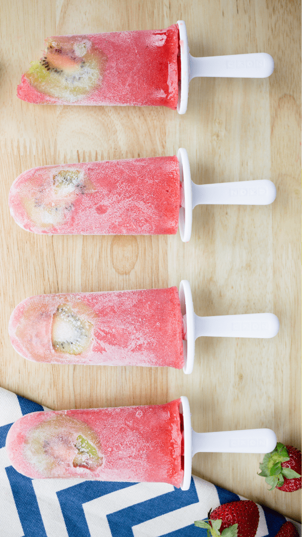 Strawberry Fruit Filled Popsicles