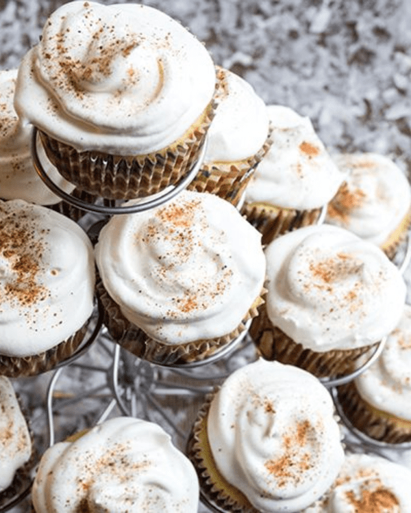 Eggnog Spiced Cupcakes