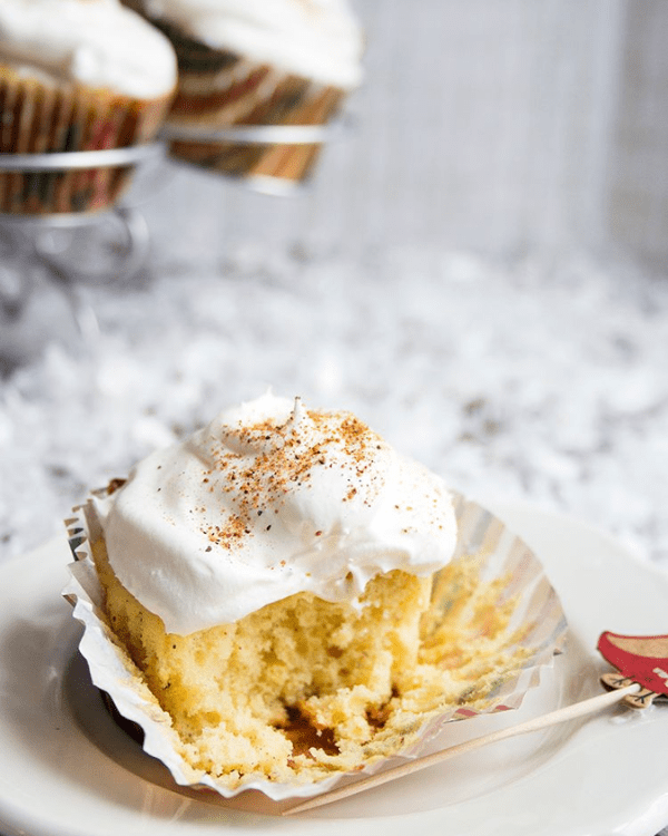 Eggnog Spiced Cupcakes