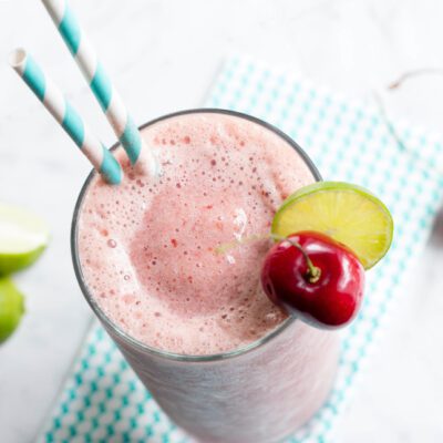 Cherry Limeade Slushy Ice Drink