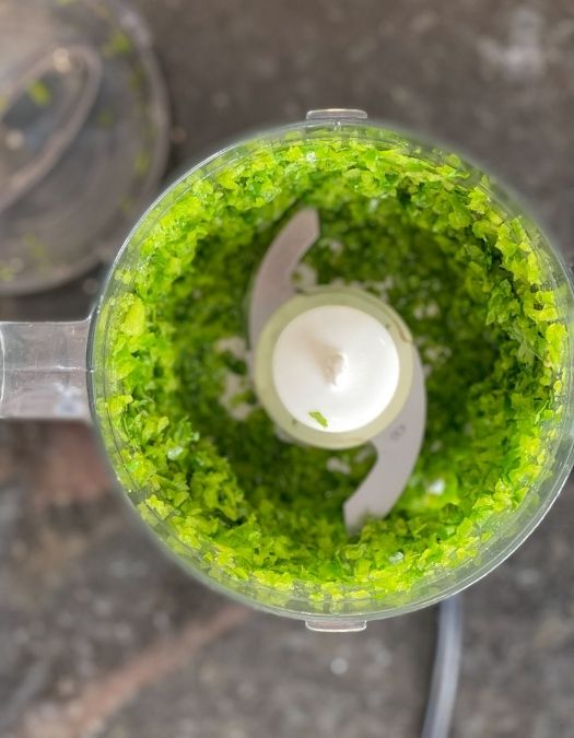 jalapenos and cilantro food processor