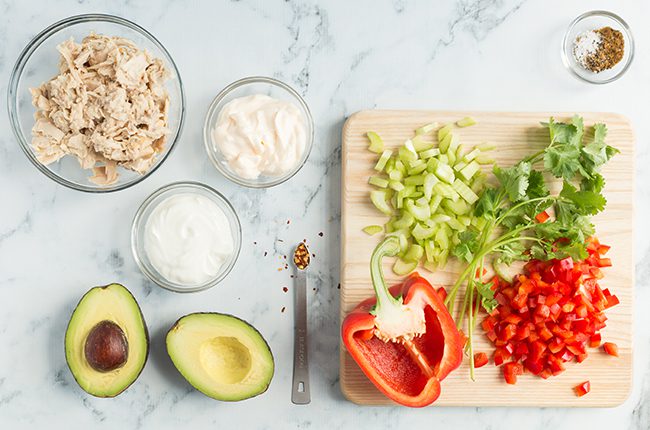 Creamy Avocado Tuna Ingredients