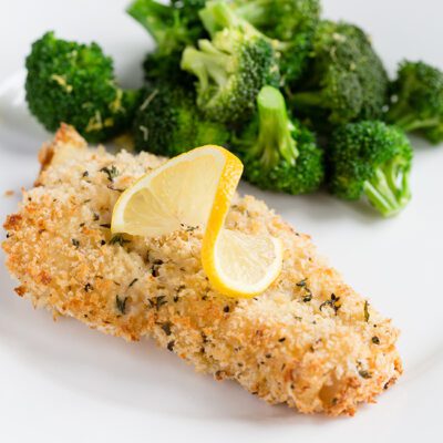 Panko Parmesan Crusted Baked Cod