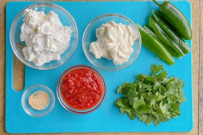 ingredients to make chuys jalapeno ranch dip hidden valley