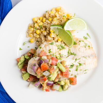 Cilantro Lime Tilapia with Avocado