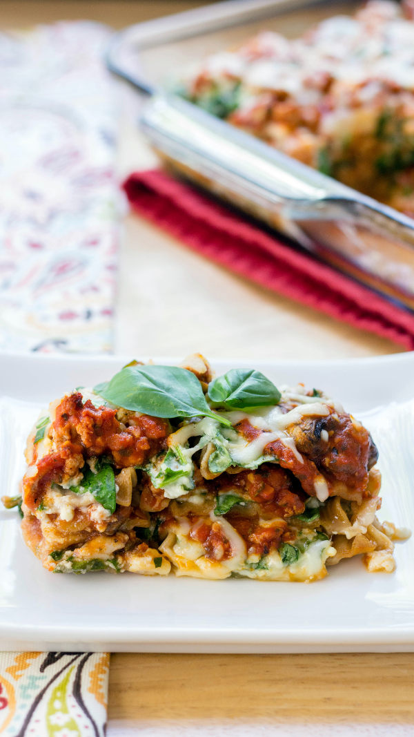 Healthy Turkey and Spinach Lasagna