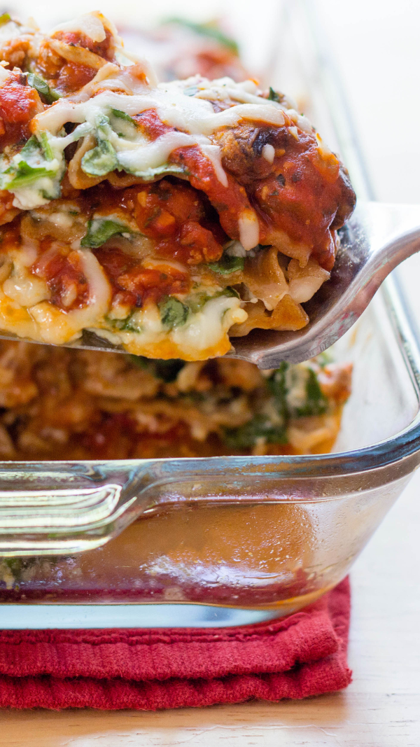 Healthy Turkey and Spinach Lasagna