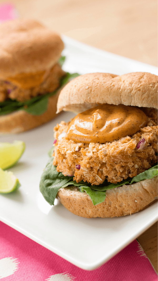 Salmon Burgers with Sauce