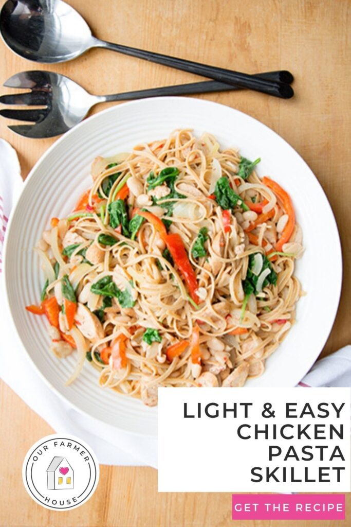 light and easy chicken pasta skillet