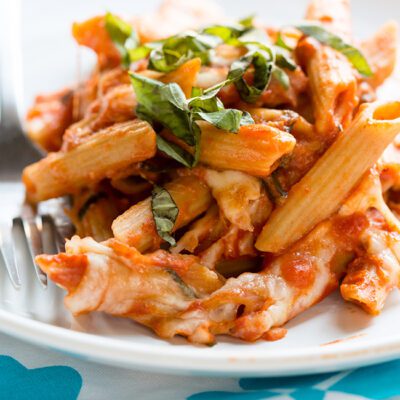 Light and Easy Creamy Tomato Pasta Bake