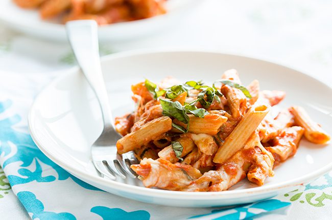 Plated Baked Tomato Pasta