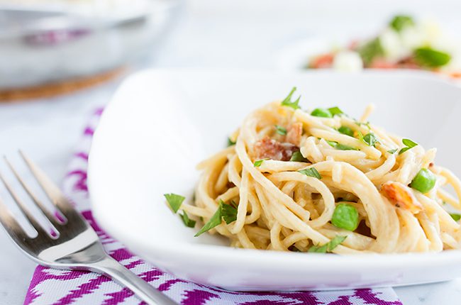 Plated Carbonara