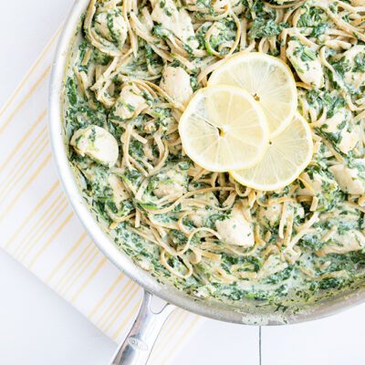 Light Chicken Florentine Pasta