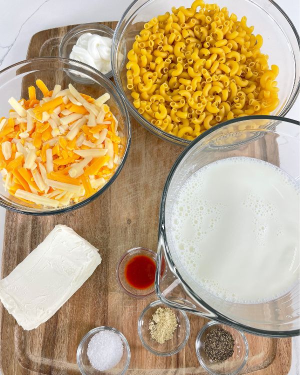 ingredients for mac and cheese