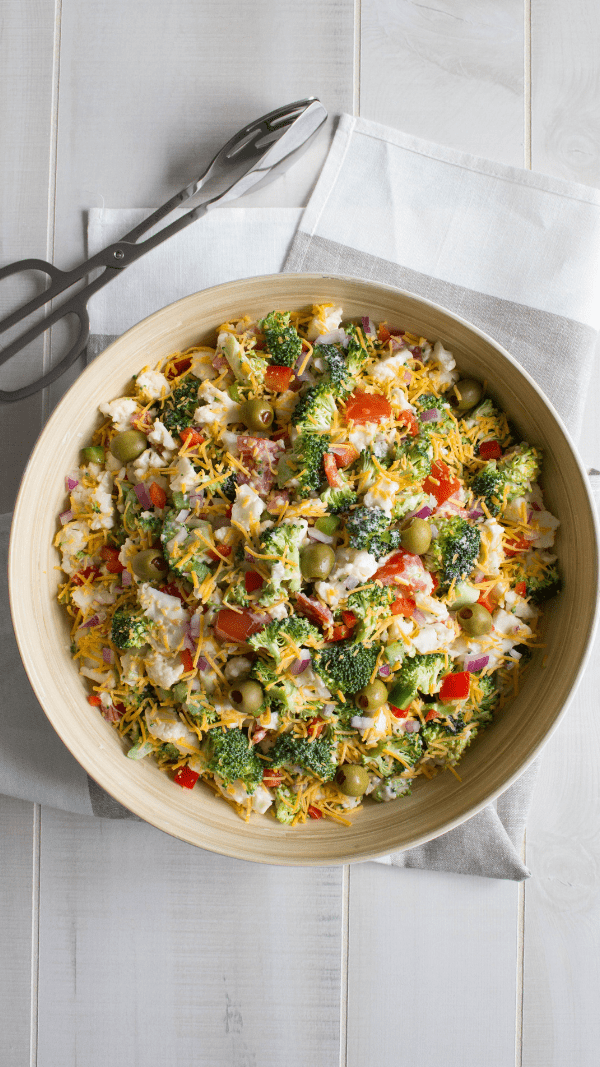overhead best broccoli salad