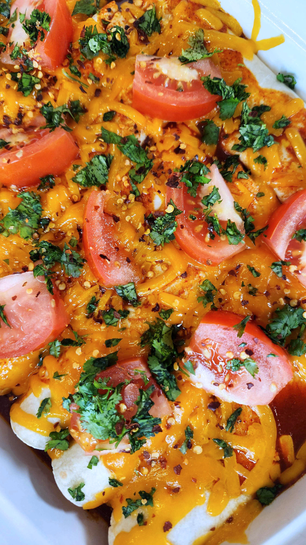 Chicken Enchiladas Close-Up
