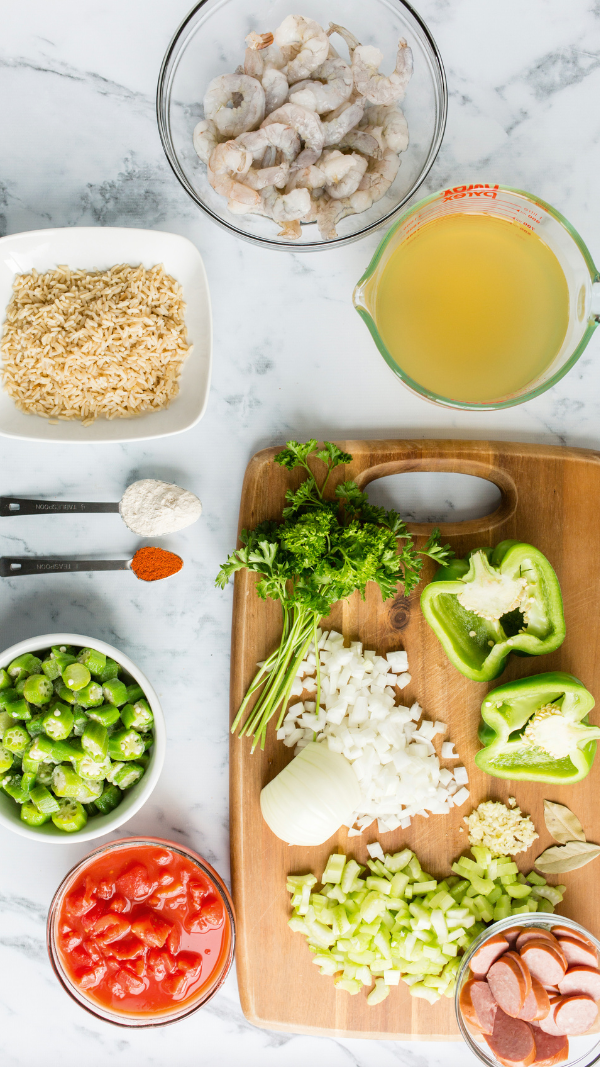 Low Country Gumbo Ingredients