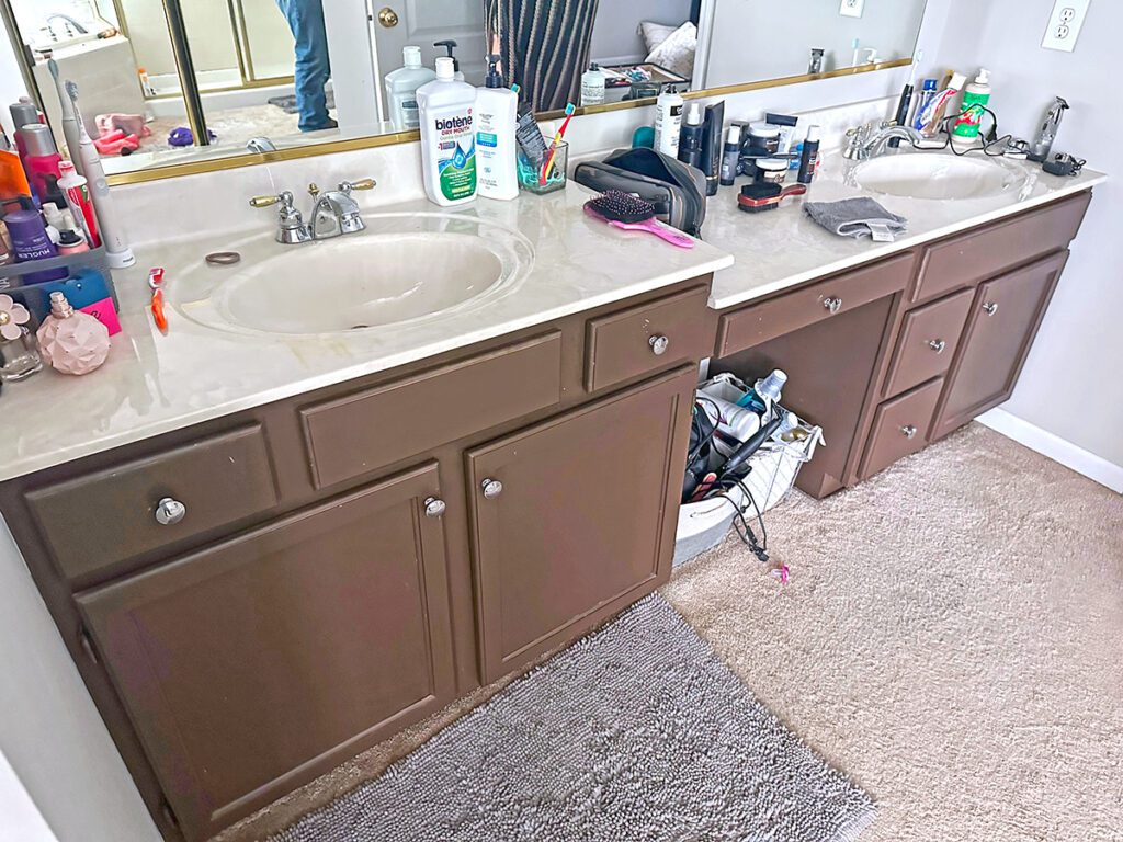 Master Bathroom Before Vanities