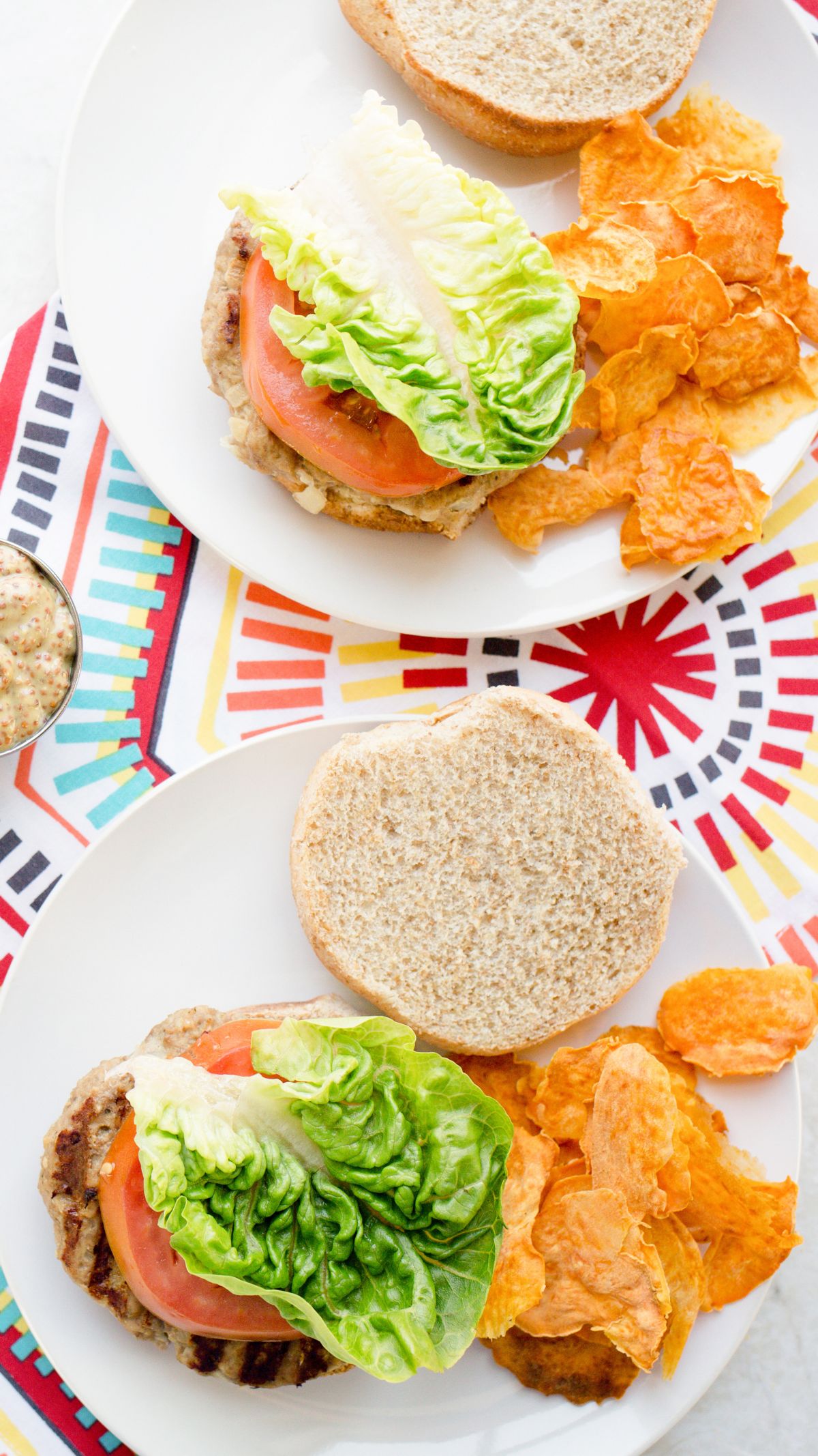 Plated Turkey Burgers