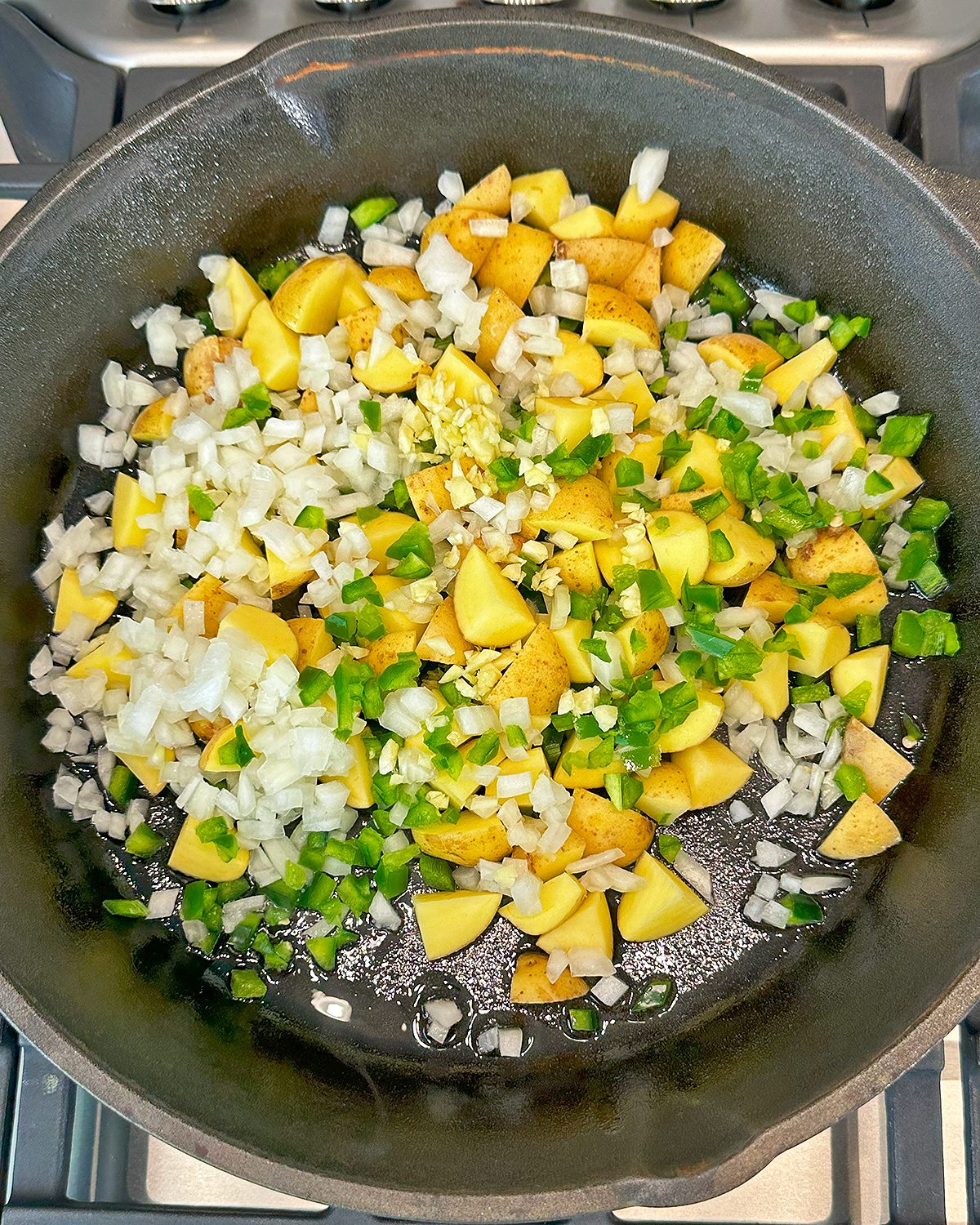 Veggies in a Cast Iron Skillet