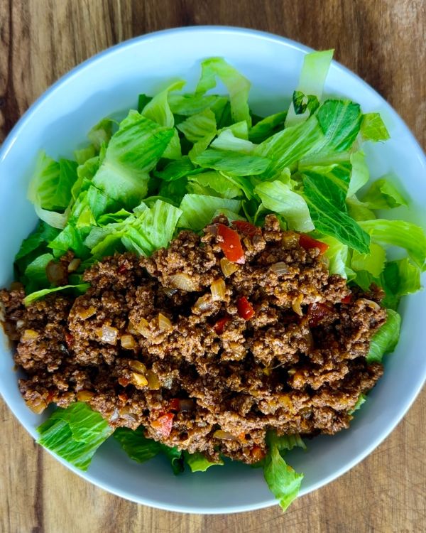 sloppy joe lettuce bowl